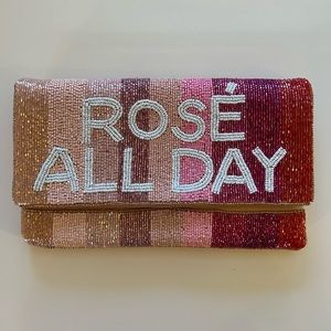 Rosé All Day Beaded Clutch/Purse